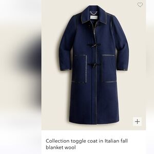 J. Crew Collection toggle Italian blanket wool coat